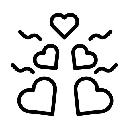 decoration valentine icon outline style illustration vector and logo. Icon sign from modern collection for web. Nice design perfect.のイラスト素材