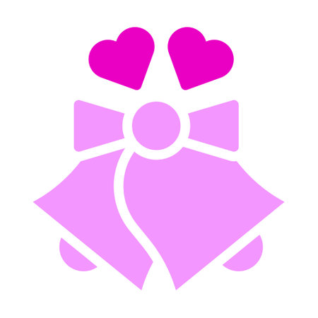 bell valentine icon solid pink style illustration vector and logo. Icon sign from modern collection for web. Nice design perfect.のイラスト素材
