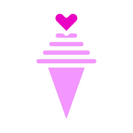 ice cream valentine icon solid pink style illustration vector and logo. Icon sign from modern collection for web. Nice design perfect.のイラスト素材