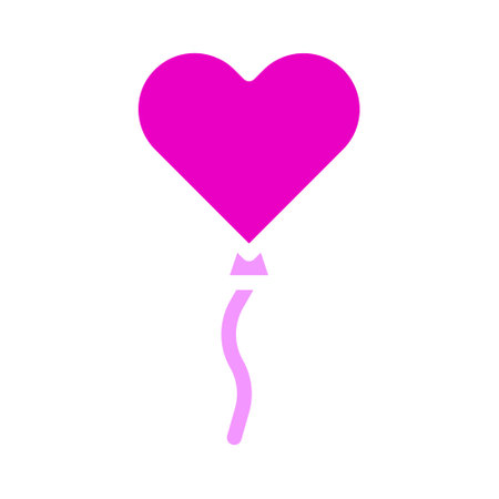 balloon valentine icon solid pink style illustration vector and logo. Icon sign from modern collection for web. Nice design perfect.のイラスト素材