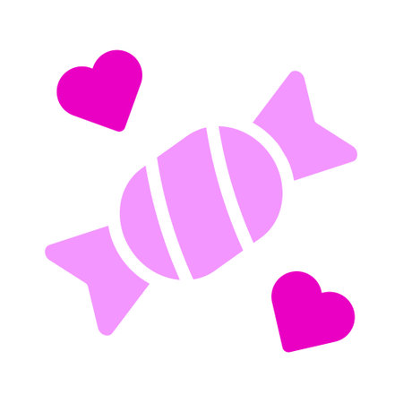 candy valentine icon solid pink style illustration vector and logo. Icon sign from modern collection for web. Nice design perfect.のイラスト素材