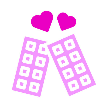valentine icon solid pink style illustration vector and logo. Icon sign from modern collection for web. Nice design perfect.のイラスト素材