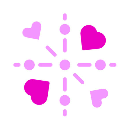 decoration valentine icon solid pink style illustration vector and logo. Icon sign from modern collection for web. Nice design perfect.のイラスト素材