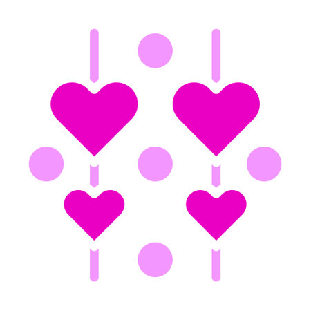 decoration valentine icon solid pink style illustration vector and logo. Icon sign from modern collection for web. Nice design perfect.のイラスト素材