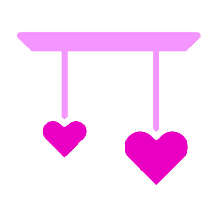 decoration valentine icon solid pink style illustration vector and logo. Icon sign from modern collection for web. Nice design perfect.のイラスト素材