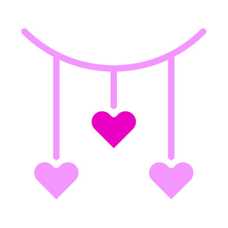 decoration valentine icon solid pink style illustration vector and logo. Icon sign from modern collection for web. Nice design perfect.のイラスト素材