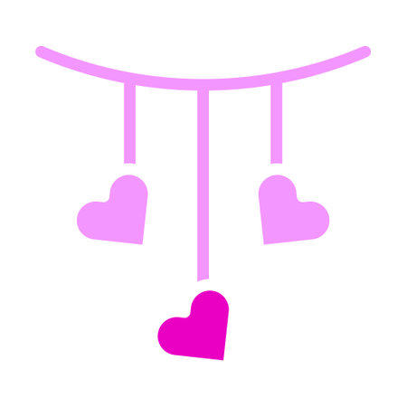 decoration valentine icon solid pink style illustration vector and logo. Icon sign from modern collection for web. Nice design perfect.のイラスト素材
