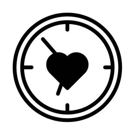 clock dualtone black valentine illustration vector year icon perfect. Icon sign from modern collection for web. Nice design perfect.のイラスト素材