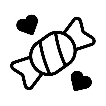 candy dualtone black valentine illustration vector year icon perfect. Icon sign from modern collection for web. Nice design perfect.のイラスト素材
