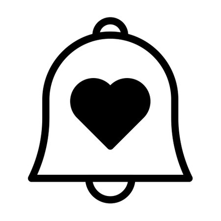 bell dualtone black valentine illustration vector year icon perfect. Icon sign from modern collection for web. Nice design perfect.のイラスト素材