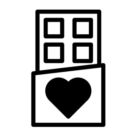 chocolate dualtone black valentine illustration vector year icon perfect. Icon sign from modern collection for web. Nice design perfect.のイラスト素材