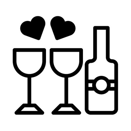 wine dualtone black valentine illustration vector year icon perfect. Icon sign from modern collection for web. Nice design perfect.のイラスト素材