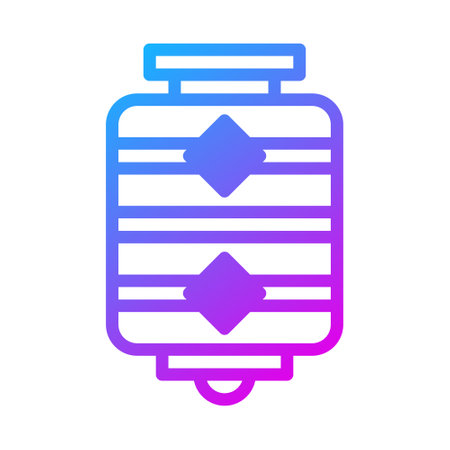 lantern duocolor purple style illustration icon chinese new year perfect. Icon sign from modern collection for web. Nice design perfect.のイラスト素材