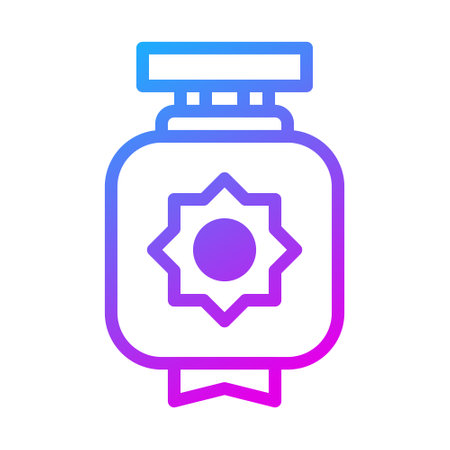 lantern duocolor purple style illustration icon chinese new year perfect. Icon sign from modern collection for web. Nice design perfect.のイラスト素材