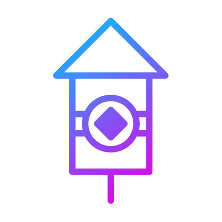 firecrackers duocolor purple style illustration icon chinese new year perfect. Icon sign from modern collection for web. Nice design perfect.のイラスト素材