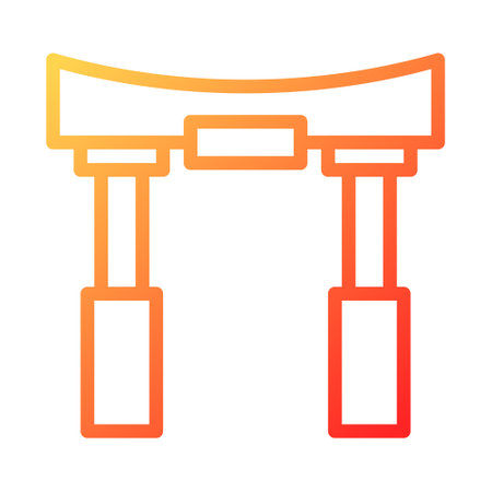 arch duocolor red style illustration icon chinese new year perfect. Icon sign from modern collection for web. Nice design perfect.のイラスト素材