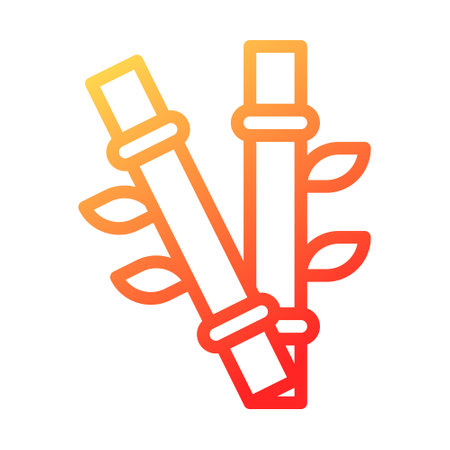 bamboo duocolor red style illustration icon chinese new year perfect. Icon sign from modern collection for web. Nice design perfect.のイラスト素材