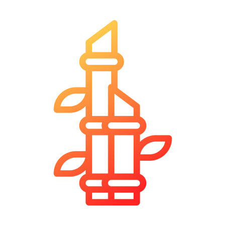 bamboo duocolor red style illustration icon chinese new year perfect. Icon sign from modern collection for web. Nice design perfect.のイラスト素材