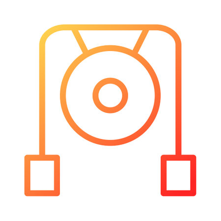 gong duocolor red style illustration icon chinese new year perfect. Icon sign from modern collection for web. Nice design perfect.のイラスト素材