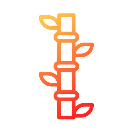 bamboo duocolor red style illustration icon chinese new year perfect. Icon sign from modern collection for web. Nice design perfect.のイラスト素材