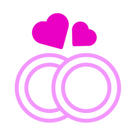 ring icon dualtone pink style valentine vector illustration perfect. Icon sign from modern collection for web. Nice design perfect.のイラスト素材