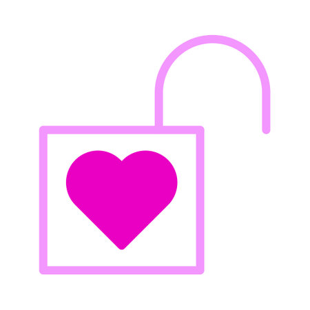 padlock icon dualtone pink style valentine vector illustration perfect. Icon sign from modern collection for web. Nice design perfect.のイラスト素材