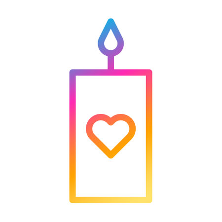 candle icon gradient style valentine vector illustration perfect. Icon sign from modern collection for web. Nice design perfect.のイラスト素材