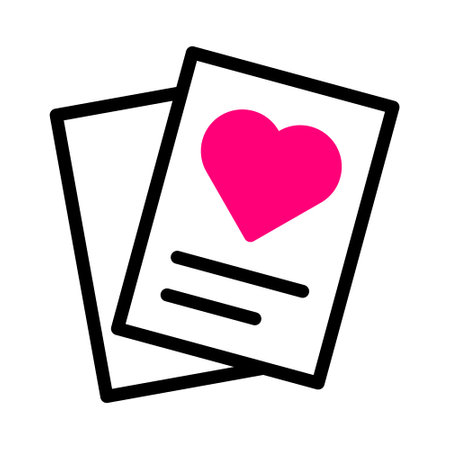 paper icon duotone black pink style valentine illustration vector element and symbol perfect. Icon sign from modern collection for web. Nice design perfect.のイラスト素材