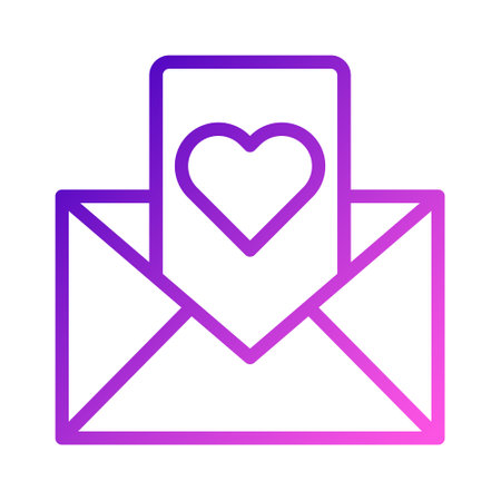 massage icon gradient purple pink style valentine illustration vector element and symbol perfect. Icon sign from modern collection for web.のイラスト素材