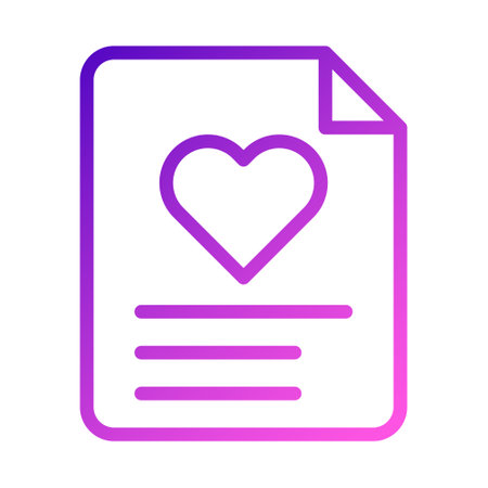 paper icon gradient purple pink style valentine illustration vector element and symbol perfect. Icon sign from modern collection for web.のイラスト素材