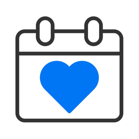 calendar icon duotune blue valentine illustration vector element and symbol perfect. Icon sign from modern collection for web.のイラスト素材