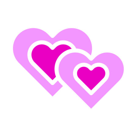 heart icon solid pink style valentine illustration vector element and symbol perfect. Icon sign from modern collection for web.のイラスト素材