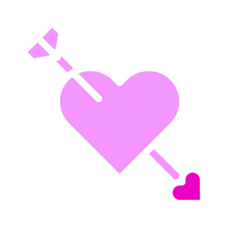 arrow icon solid pink style valentine illustration vector element and symbol perfect. Icon sign from modern collection for web.のイラスト素材