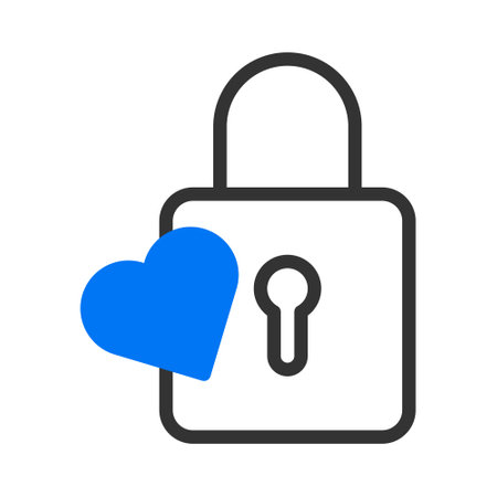 padlock icon duotune blue valentine illustration vector element and symbol perfect. Icon sign from modern collection for web.のイラスト素材