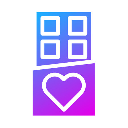 chocolate icon solid purple style valentine illustration vector element and symbol perfect. Icon sign from modern collection for web.のイラスト素材