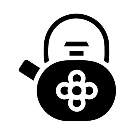 teapot icon solid style chinese new year illustration vector perfect. Icon sign from modern collection for web. Nice design perfect.のイラスト素材
