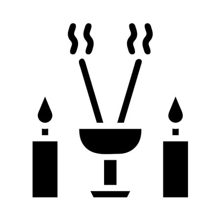 incense icon solid style chinese new year illustration vector perfect. Icon sign from modern collection for web. Nice design perfect.のイラスト素材