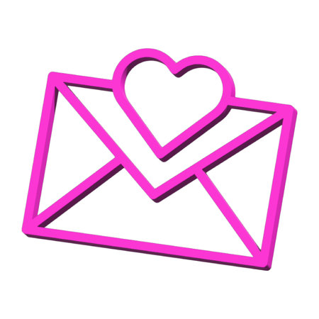 Massage 3D symbol valentine isolated on white background Photo illustration element sign from modern collection 3D style nice design perfectの写真素材