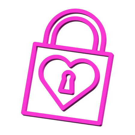 Padlock 3D symbol valentine isolated on white background Photo illustration element sign from modern collection 3D style nice design perfectの写真素材