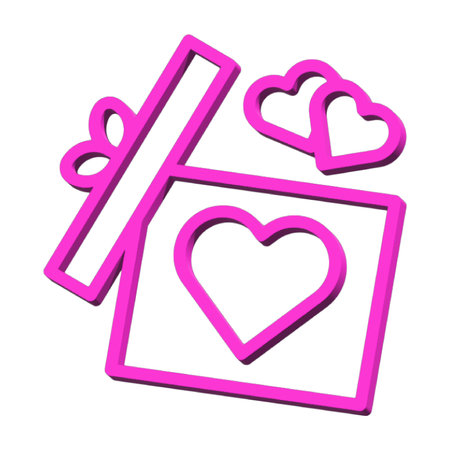 Gift 3D symbol valentine isolated on white background Photo illustration element sign from modern collection 3D style nice design perfectの写真素材
