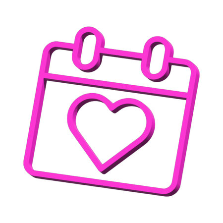 Calendar 3D symbol valentine isolated on white background Photo illustration element sign from modern collection 3D style nice design perfectの写真素材