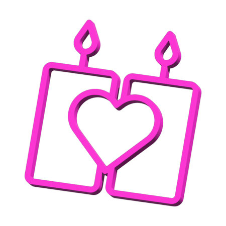 Candle 3D symbol valentine isolated on white background Photo illustration element sign from modern collection 3D style nice design perfectの写真素材