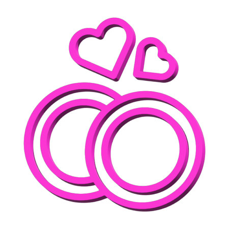 Ring 3D symbol valentine isolated on white background Photo illustration element sign from modern collection 3D style nice design perfectの写真素材