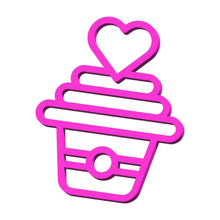 Cake 3D symbol valentine isolated on white background Photo illustration element sign from modern collection 3D style nice design perfectの写真素材