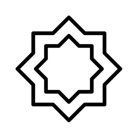 decoration icon outline style ramadan illustration vector element and symbol perfect. Icon sign from modern collection for web.のイラスト素材