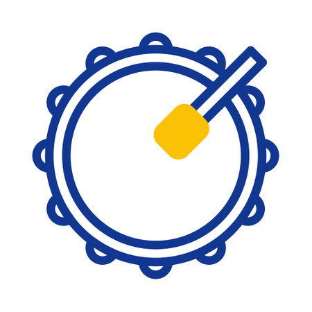bedug drum icon duotone blue yellow style ramadan illustration vector element and symbol perfect. Icon sign from modern collection for web.のイラスト素材