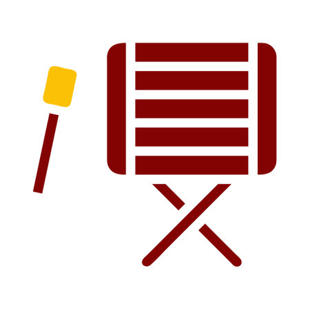 bedug drum icon duotone red yellow style ramadan illustration vector element and symbol perfect. Icon sign from modern collection for web.のイラスト素材