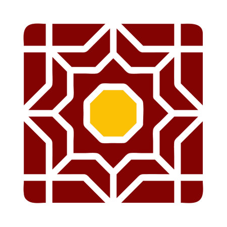 decoration icon duotone red yellow style ramadan illustration vector element and symbol perfect. Icon sign from modern collection for web.のイラスト素材