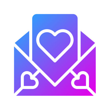 card getting icon solid gradient style valentine illustration vector element and symbol perfect. Icon sign from modern collection for web.のイラスト素材