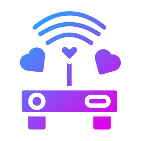 signal icon solid gradient style valentine illustration vector element and symbol perfect. Icon sign from modern collection for web.のイラスト素材